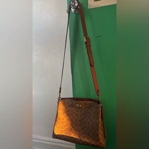 Coach Brown and Tan Crossbody Bag